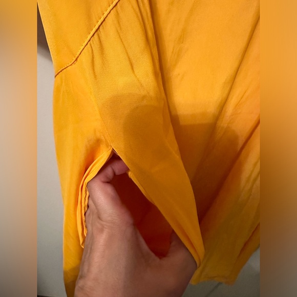 1. State Short Puffed Sleeve V-Neck Suede Satin Mini Dress - Picture 6 of 9